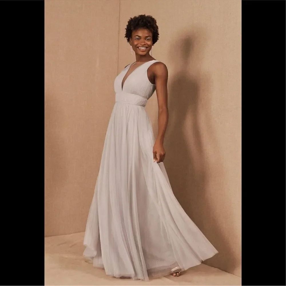 Anthropologie BHLDNโJenny Yoo Sarita Maxi Bridesmaid Dress NEW Size 2 inโLilac